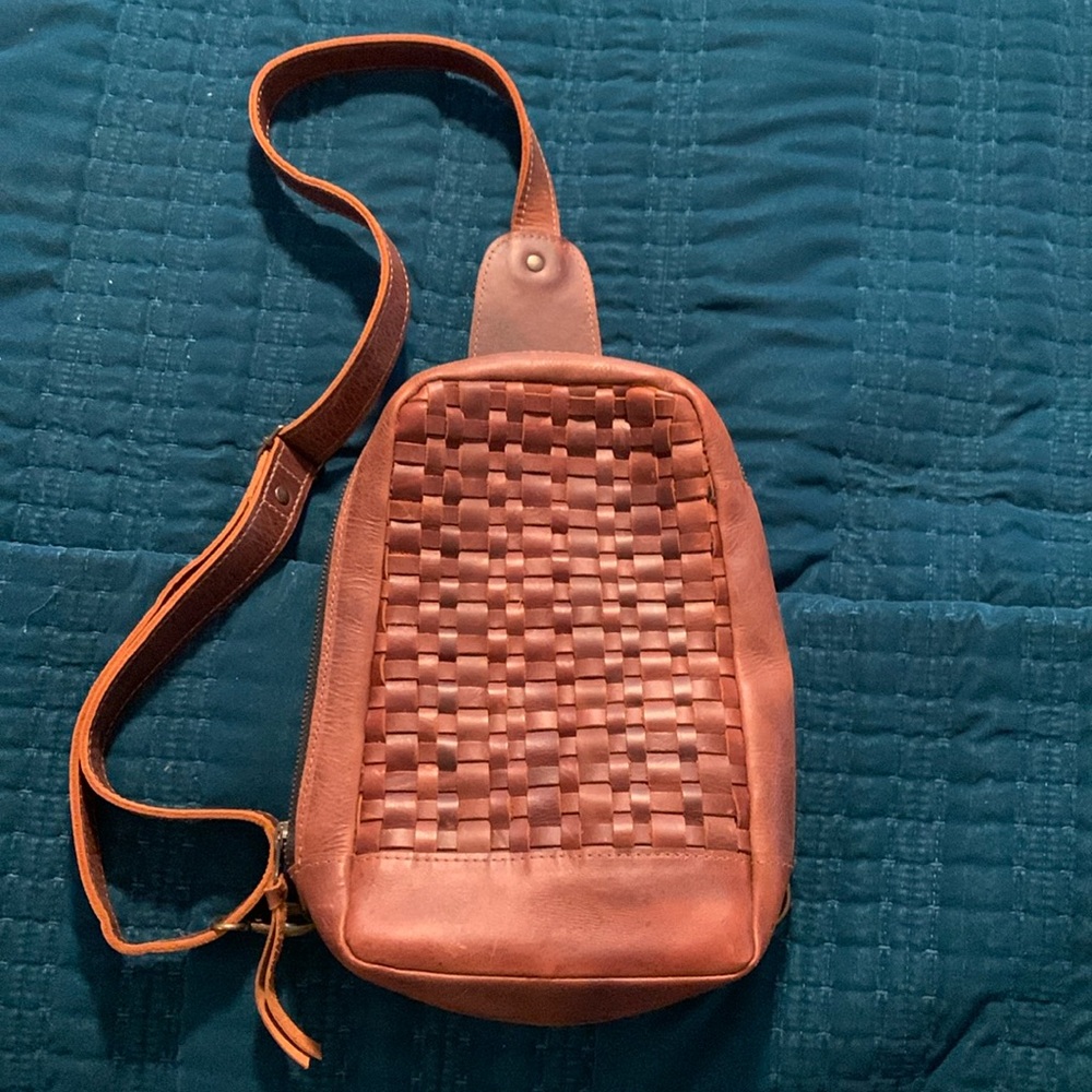 Leather backpack